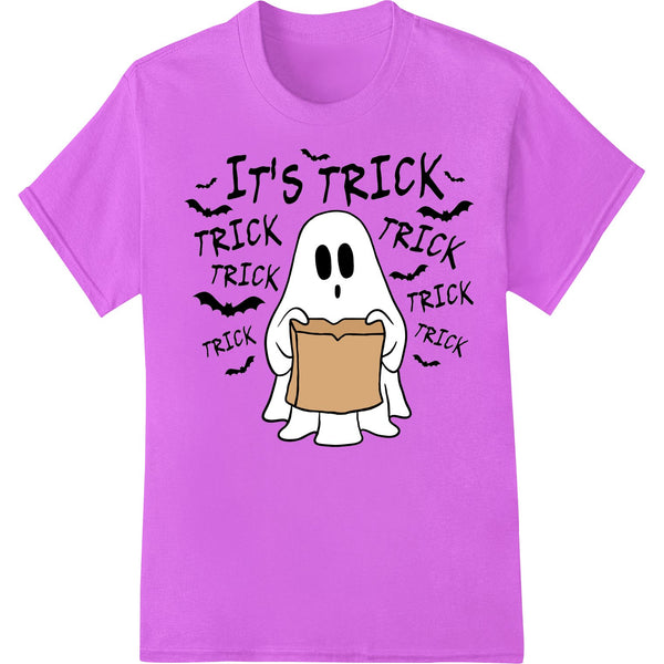 Adorable Ghost Trick - or - Treating Halloween DTF Print - SUPERDTF - DTF Prints - DTF Transfers - Custom DTF Prints