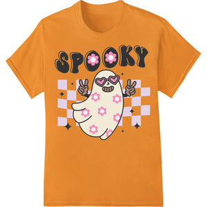 Adorable Ghost with Flowers - Spooky Cute Halloween - SUPERDTF - DTF Prints - DTF Transfers - Custom DTF Prints