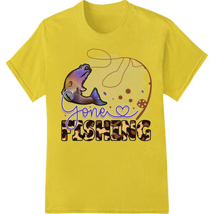 Adorable 'Gone Fishing' Heat Transfer - Cute Purple Fish - SUPERDTF - DTF Prints - DTF Transfers - Custom DTF Prints