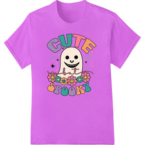 Adorable Halloween Ghost with Cute Floral Design - SUPERDTF - DTF Prints - DTF Transfers - Custom DTF Prints