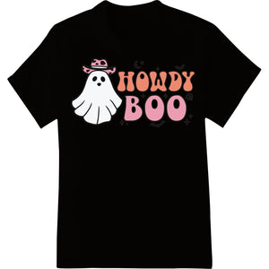 Adorable Howdy Boo Ghost Cowboy - Cute Halloween Design - SUPERDTF - DTF Prints - DTF Transfers - Custom DTF Prints