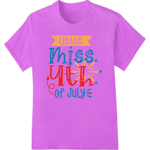 Adorable Little Miss 4th of July Patriotic DTF Print Design - SUPERDTF - DTF Prints - DTF Transfers - Custom DTF Prints