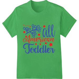 Adorable Patriotic 'all American Toddler' Heat Transfer - SUPERDTF - DTF Prints - DTF Transfers - Custom DTF Prints