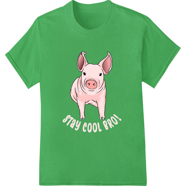 Adorable pink cartoon pig design for direct to film (DTF) heat transfers and custom printed apparel