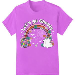 Adorable Rainbow Ghost: Let's Go Ghouls Halloween Fun - SUPERDTF - DTF Prints - DTF Transfers - Custom DTF Prints