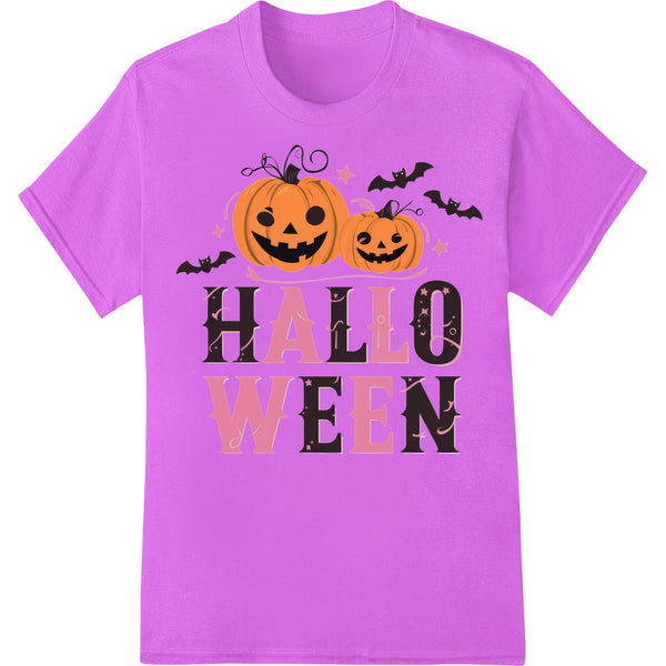 Cute and smiling pumpkin faces with different expressions, designed as a heat transfer vinyl for custom t-shirt printing.