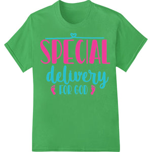 Adorable 'Special Delivery for God' Baby DTF Print Transfer - SUPERDTF - DTF Prints - DTF Transfers - Custom DTF Prints