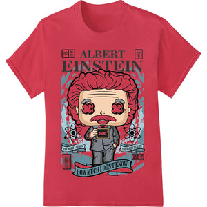 Albert Einstein Cartoon - Witty Science Graphic Tee - SUPERDTF - DTF Prints - DTF Transfers - Custom DTF Prints