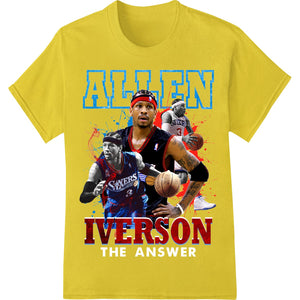 Allen Iverson: Basketball Legend - Explosive DTF Print - SUPERDTF - DTF Prints - DTF Transfers - Custom DTF Prints