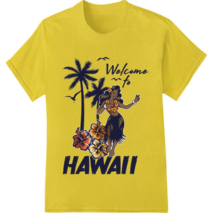 Aloha Vibes: Tropical Hawaiian Dancer Heat Transfer Design - SUPERDTF - DTF Prints - DTF Transfers - Custom DTF Prints