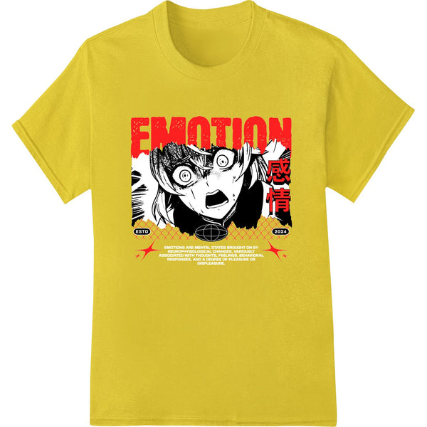 Anime-inspired horror manga graphic featuring intense emotional expressions, suitable for DTF heat transfer printing.