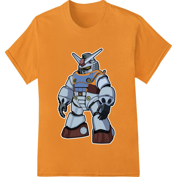 Anime-inspired mecha robot design featuring futuristic sci-fi elements, perfect for DTF prints and heat transfers on apparel.