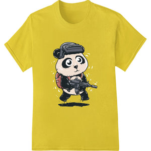 Armed Cartoon Panda - Edgy DTF Print Heat Transfer - SUPERDTF - DTF Prints - DTF Transfers - Custom DTF Prints