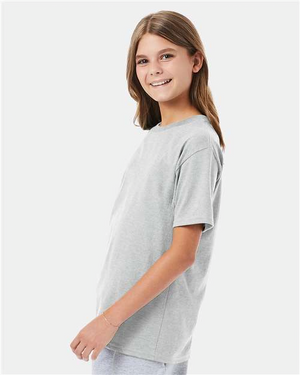 Hanes 498Y Ash model side