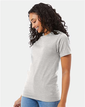 Hanes 5180 Ash model side