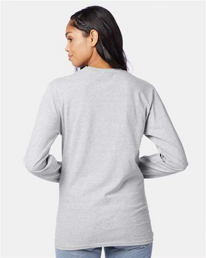 Hanes 5586 Ash model back