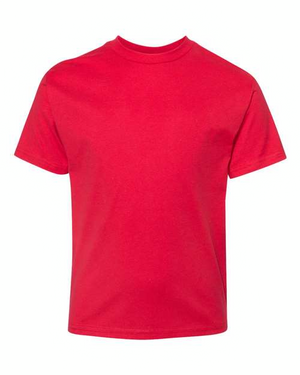 Hanes 498Y Athletic Red front