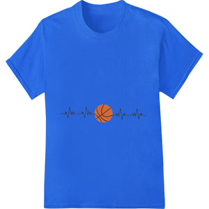 Basketball Heartbeat: Passion for the Game Heat Transfer - SUPERDTF - DTF Prints - DTF Transfers - Custom DTF Prints