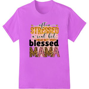 Blessed Mama: Leopard Print Mother's Day DTF Transfer - SUPERDTF - DTF Prints - DTF Transfers - Custom DTF Prints