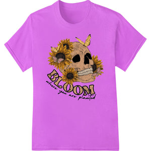 Bloom Eternal: Skull and Sunflower DTF Print Heat Transfer - SUPERDTF - DTF Prints - DTF Transfers - Custom DTF Prints