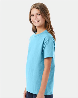 Hanes 5450 Blue Horizon model side