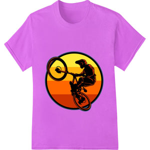 BMX Sunset Silhouette: Thrilling DTF Print Heat Transfer - SUPERDTF - DTF Prints - DTF Transfers - Custom DTF Prints