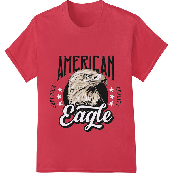 Bold American Eagle design with spread wings and stars, perfect for DTF (Direct to Film) heat transfer printing on t-shirts.