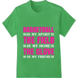 Bold Basketball Heat Transfer: The Field, The Glove - SUPERDTF - DTF Prints - DTF Transfers - Custom DTF Prints