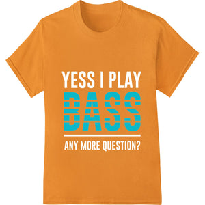 Bold 'BASS' DTF Print Heat Transfer - Add Some Edge - SUPERDTF - DTF Prints - DTF Transfers - Custom DTF Prints