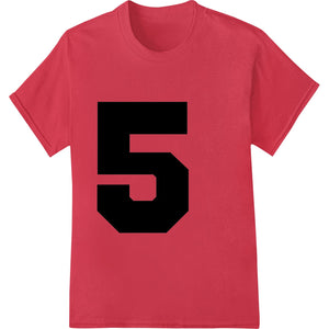 Bold Black Number 5 on White - Minimalist Typography - SUPERDTF - DTF Prints - DTF Transfers - Custom DTF Prints