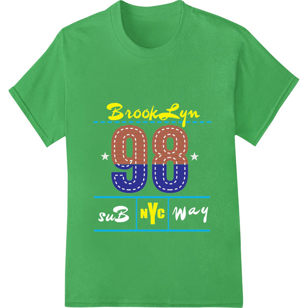 Bold Brooklyn 99 NYC Pride design featuring text and patriotic colors - great for DTF printing on t-shirts and apparel