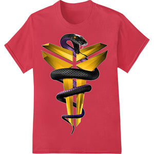 Bold Caduceus Symbol Heat Transfer for Medical Apparel - SUPERDTF - DTF Prints - DTF Transfers - Custom DTF Prints