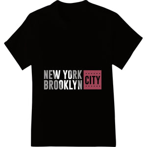 Bold CITY Graphic Heat Transfer - Urban Pink Text Design - SUPERDTF - DTF Prints - DTF Transfers - Custom DTF Prints