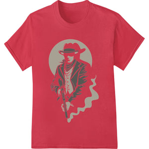 Bold Cowboy Silhouette Heat Transfer - Rugged Western Style - SUPERDTF - DTF Prints - DTF Transfers - Custom DTF Prints