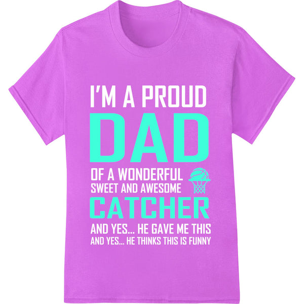 Bold 'DAD' Father's Day DTF print heat transfer design featuring the word 'DAD' in large text on a colored background.