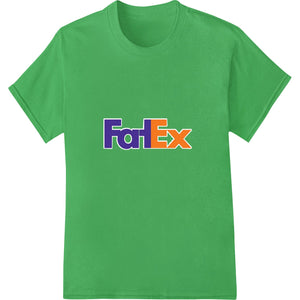 Bold FatEx Logo Heat Transfer - Modern Purple & Orange - SUPERDTF - DTF Prints - DTF Transfers - Custom DTF Prints