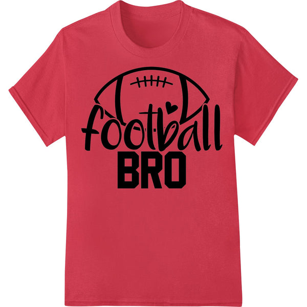 Bold illustration of a muscular football player with the text 'Bold Football Bro' in a distressed style, suitable for DTF...