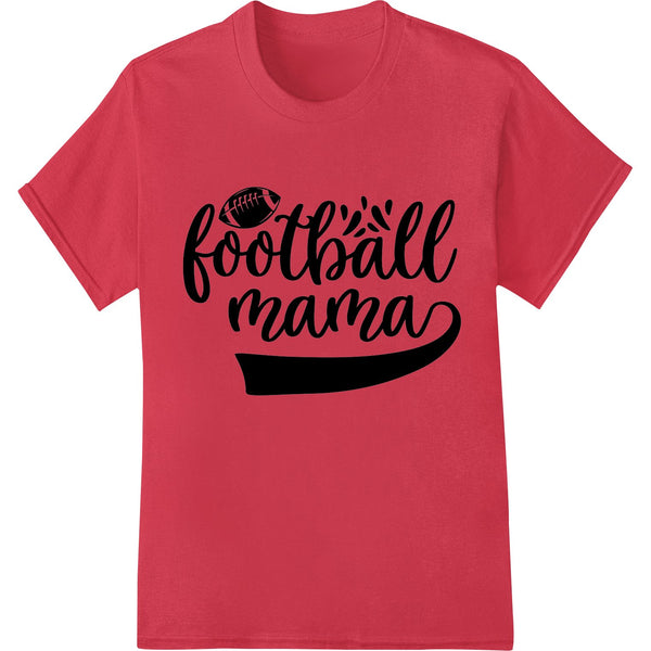 Bold stylized text design that says 'Football Mama' in a distressed font with football elements