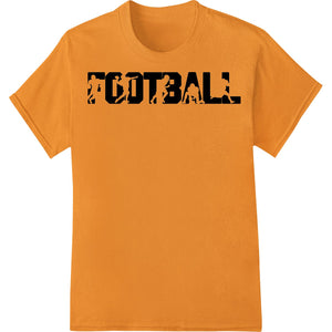 Bold Football Silhouette Heat Transfer - Edgy Urban Style - SUPERDTF - DTF Prints - DTF Transfers - Custom DTF Prints