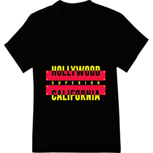 Bold Hollywood Sign - Inspired Super DTF Print for Garments - SUPERDTF - DTF Prints - DTF Transfers - Custom DTF Prints