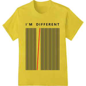 Bold 'I'M DIFFERENT' Minimalist Graphic DTF Print Transfer - SUPERDTF - DTF Prints - DTF Transfers - Custom DTF Prints