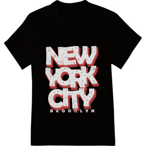 Bold 'NEW YORK CITY' Typography | Edgy Red Polka Dot Pattern - SUPERDTF - DTF Prints - DTF Transfers - Custom DTF Prints