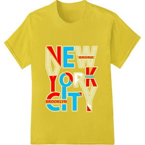 Bold NYC Boroughs Typography DTF Print Heat Transfer - SUPERDTF - DTF Prints - DTF Transfers - Custom DTF Prints