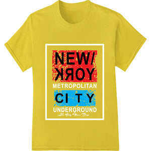 Bold NYC New Year's Graphic - Edgy Red & Blue Transfer - SUPERDTF - DTF Prints - DTF Transfers - Custom DTF Prints