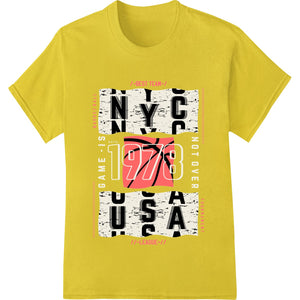 Bold NYC USA Typography Print | Urban Style DTF Transfer - SUPERDTF - DTF Prints - DTF Transfers - Custom DTF Prints