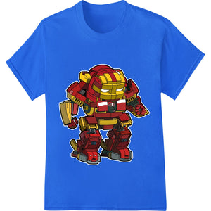 Bold Red and Yellow Robot Mecha DTF Print Heat Transfer - SUPERDTF - DTF Prints - DTF Transfers - Custom DTF Prints