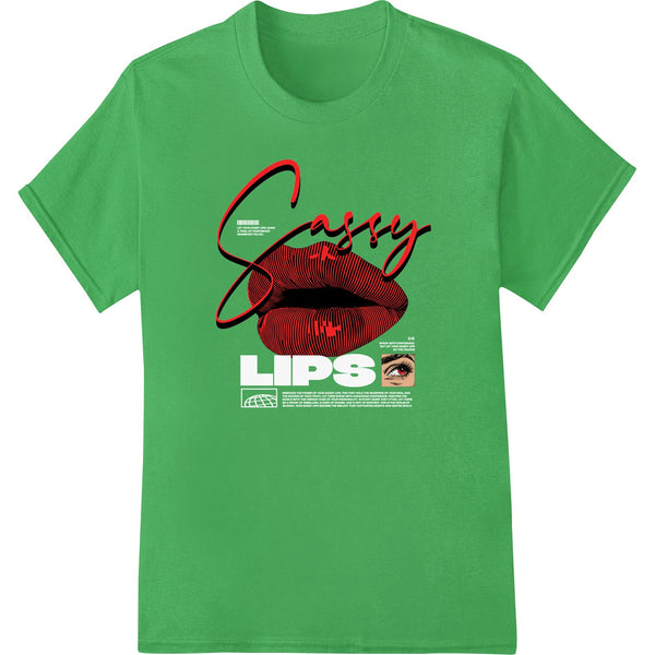 Bold red lips graphic design called 'Sassy' - DTF print for heat transfer on t-shirts and apparel