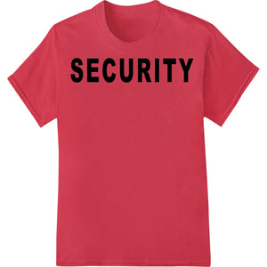 Bold SECURITY Transfers for Uniforms and Gear - SUPERDTF - DTF Prints - DTF Transfers - Custom DTF Prints