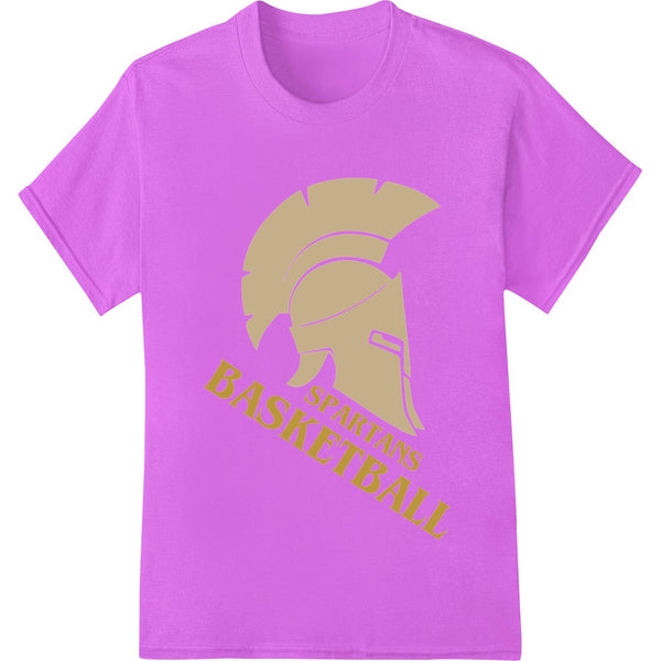 Bold Spartans Basketball design with stylized text and graphics, suitable for custom apparel and fan gear printing.