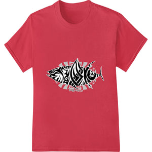 Bold Tribal Shark DTF Print Heat Transfer - Edgy Style - SUPERDTF - DTF Prints - DTF Transfers - Custom DTF Prints